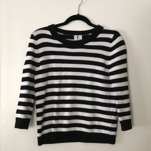 Black and white striped sweater